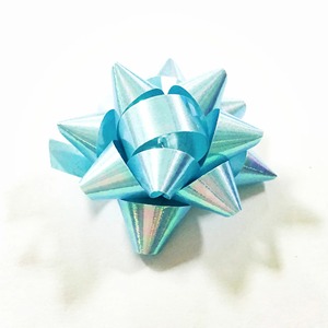 Grace Custom Iridescent Star <b>Bow</b> Metallic Polypropylene Woven <b>Gift</b> Ribbon for Christmas Packaging and Decoration - Product Image 1