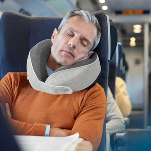 <b>Memory</b> <b>Foam</b> U-Shaped Pillow - Slow-Rebound Travel Neck Pillow with Foldable Design Portable Cervical Support for Airplane - Product Image 5