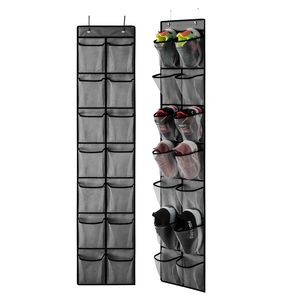 14ポケットオーバーザドアシューオーガナイザー折りたたみ式省スペース用クローゼットとバスルームラック吊り靴収納バッグ - Product Image 1