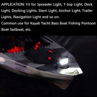 Phare d'amarrage de bateau ponton, feux de navigation marine, lumière LED de bateau pour Kayak Bass Spreader Light T-top Deck Driving Stern