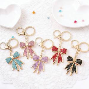 Porte-clés Nœud Papillon Mignon, Breloques Esthétiques pour Sac, Porte-clés Strass Nœud Papillon, Breloques Bling pour Sac à Main, Accessoires pour Sac à Dos - Product Image 1