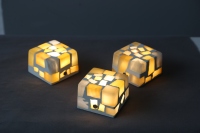 Lampe de table LED en ciment moderne, style barre de gypse minérale à cristaux de sucre écrasés, ambiance apaisante, lumière décorative de Noël, veilleuse, en promotion