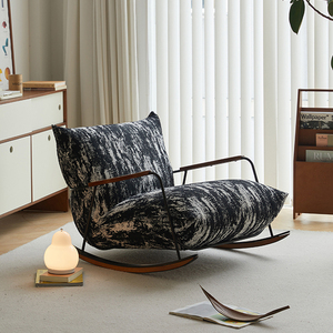 AOMISI <span class=keywords><strong>CASA</strong></span> Style nordique maison tissu canapé simple chaise berçante moderne Relax salon fauteuil bras Accent chaise pour salon - Product Image 3