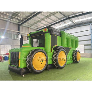 <span class=keywords><strong>Camion</strong></span> à <span class=keywords><strong>benne</strong></span> basculante gonflable à double voie et château plein d'entrain avec toboggan - Product Image 4