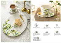 Assiettes à dîner en céramique et porcelaine LovingHome, personnalisées, modernes, luxueuses, écologiques, avec un style vert frais, collection Olive