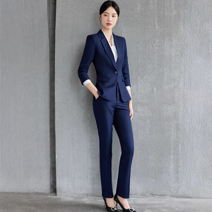 Women's Suit Set Polyester Slim Fit Elegant Anti-Wrinkle Autumn Formal Wear - Product Image 3