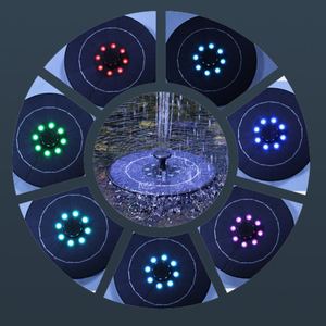 Fonte <span class=keywords><strong>Solar</strong></span> para Banho de Pássaros, Bomba de Fonte <span class=keywords><strong>Solar</strong></span> Automática Flutuante com 6 Bicos e 4 Tubos Plásticos - Product Image 1