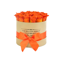 Vente en gros de boîtes à fleurs en carton rond à double couche, emballage cadeau, boîte à roses éternelles, boîte cylindrique de luxe pour la Saint-Valentin