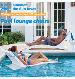 Chaise de <span class=keywords><strong>piscine</strong></span> moderne en plastique, chaise longue de patio, lit de soleil, chaise longue de plage, chaise d'extérieur - Product Image 4
