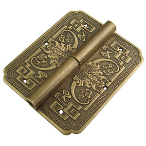 Charnière de porte en laiton de style chinois, à fond plat, à montage en saillie, durable, classique, pour quincaillerie de porte - Product Image 5