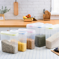 Seau à farine de petite capacité pour la cuisine, 4L, en PP de qualité alimentaire, hermétique, anti-insectes, anti-humidité, préservation de la fraîcheur, usage domestique