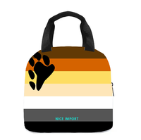 Sac à déjeuner arc-en-ciel Bear pour femmes et hommes, sac fourre-tout réutilisable, sacs à déjeuner isothermes pour le travail, le pique-nique, l'école ou les voyages