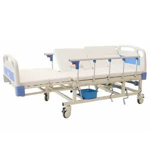 2022 Hot - selling manual hospital bed furniture full bend half turn over without sideslip nursing bed