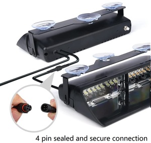 19 mô hình đèn Flash 32 LED khẩn cấp Xe Tải phía trước kính chắn gió đèn flash LED cảnh báo ánh sáng 12-24V kép màu đỏ ánh sáng trắng - Product Image 6