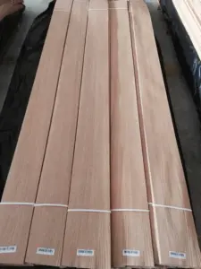 Factory Suppliers Solid Red Color Wood Veneer Quarter Cut Red Oak Natural Wood Veneer Splicing For Furniture Floor