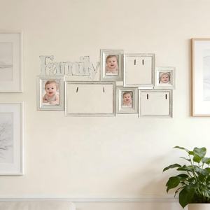 Cadre photo mural personnalisé OEM pour cadeaux familiaux, <span class=keywords><strong>collage</strong></span> de <span class=keywords><strong>photos</strong></span>, multi-ouvertures, pour affichage mural et exposition de souvenirs - Product Image 2