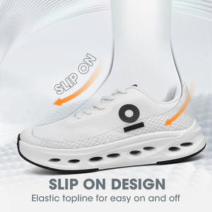 Zapatos para caminar sin cordones, zapatillas ligeras de punto, con banda elástica, fáciles de poner y quitar, cómodas y casuales. - Product Image 3