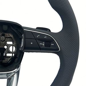 Volante Deportivo de Cuero Negro con Levas de Fibra de Carbono, Materiales PU y PVC para <span class=keywords><strong>Audi</strong></span> A3 A4 A5 A6 Q3 <span class=keywords><strong>Q4</strong></span> Q5 2012-2026 - Product Image 5