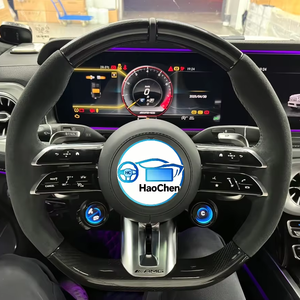 Volant en fibre de carbone et Alcantara avec écran OLED pour Mercedes Benz <span class=keywords><strong>AMG</strong></span> C43 C190 Coupé E53 G63 G550 W205 W213 W176 W204 W205 - Product Image 1