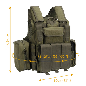 Chaleco Táctico de Liberación Rápida de Nylon 1000D Verde Ranger Directo de Fábrica con Bolsillo para Cargadores para Entrenamiento al Aire Libre - Product Image 2