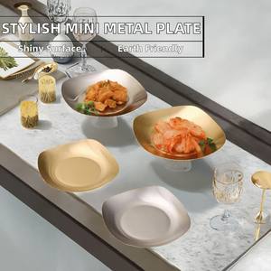 Offre Spéciale – Assiette Classique en Métal pour Fêtes et Snacks à Domicile – Plat à Cornichons en Acier Inoxydable Écologique – Plateau de Service Incassable - Product Image 2