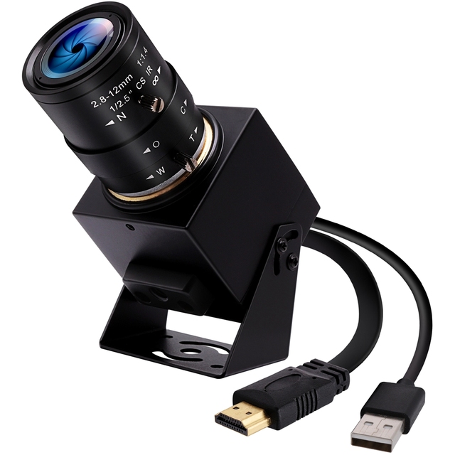 ELP 4K Ultra HD Camera HD-M-I USB Simultaneously Live Streaming Webcam 30fps/2160P/1080P IMX415 Color USB Zoom Industrial Camera
