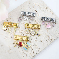 Bracelet à breloques italien en acier inoxydable 316l plaqué or 14k 18k de luxe personnalisé, anti-ternissement, pour femmes