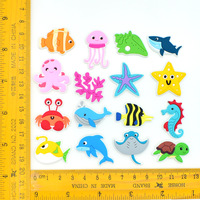 Charmes de chaussures décoratifs en forme d'animaux marins mignons, en PVC souple, en caoutchouc, dessin animé unisexe, bricolage, requins, baleines, étoiles de mer, accessoires de chaussures