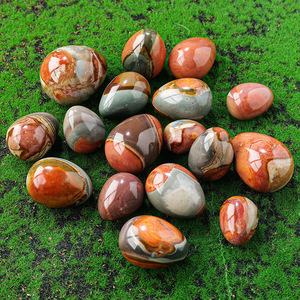 <span class=keywords><strong>Pierre</strong></span> de méditation en forme d'œuf, cristal naturel, artisanat, ornement en cristal, œuf en agate océanique pour la décoration et les cadeaux - Product Image 3