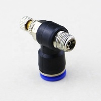 Vanne de régulation de débit d'air pneumatique manuelle BSP M5 1/8" 1/4" 3/8" 1/2" SL / SC, régulateur de vitesse, dérivation d'air, débit réglable