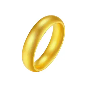 Anello di moda di lusso in oro reale gioielli 24K per uomini e donne 999 anello in oro massiccio