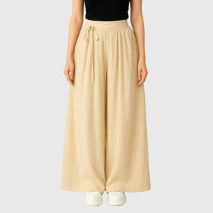 Pantalones de mujer de tela suave de ajuste cómodo OEM FÁBRICA DE Vietnam diseño de moda de alta calidad pantalones casuales de uso diario al por mayor - Product Image 1