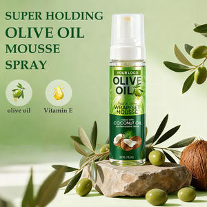 Mousse revitalisante sans rinçage pour cheveux bouclés, huile d'olive et de noix de coco, spray nourrissant pour cheveux, spray coiffant anti-frisottis - Product Image 2