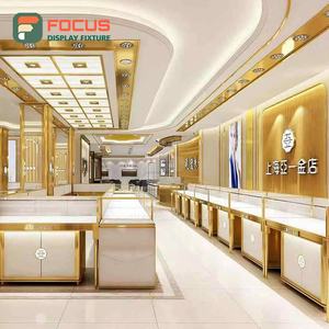 Elegant Glass Display Case Metal Frame <b>Wooden</b> Base Multi Tier Lockable Rotating LED Lighting High Quality Furniture For Jewelry - Product Image 4