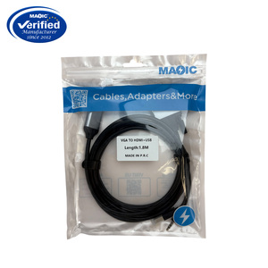 New Arrival 1.8m <span class=keywords><strong>VGA</strong></span> để cho HDMI Cáp USB âm thanh độ nét cao video PVC Áo khoác tùy chỉnh máy tính kết nối cáp cho - Product Image 5