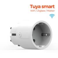 Enchufe Inteligente Wifi Tuya TUV de 16 Amperios, Enchufe Redondo Mini Europeo Alemán con Monitor de Energía y Control Remoto, Enchufe Inteligente 220V