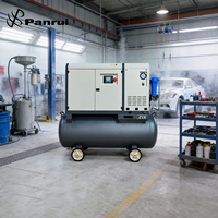 Compresseur à vis PANRUI pour atelier automobile, 7,5 kW 10 CV, avec réservoir de 200 L pour gonflage de pneus et peinture