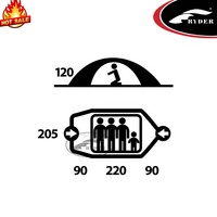Tente de camping en dôme imperméable à double étage personnalisée pour 2 personnes, 4 saisons, résistante au vent fort pour les zones de haute altitude