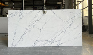 Tmz hiện đại thạch anh đá tấm thiết kế trắng lớn tĩnh mạch calacatta nhà bếp phòng khách bàn OEM/ODM nhà bếp phòng khách - Product Image 2