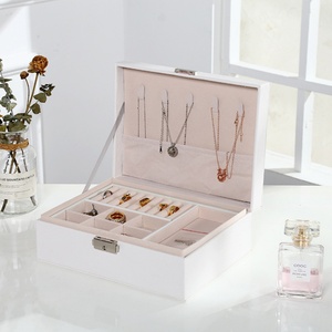 European Style Double-Layer Jewelry Organizer <b>Box</b> <b>Large</b> Space Jewelry Holder <b>Gift</b> <b>Box</b> New Product Category Jewelry Container - Product Image 3