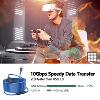 Câbles de données actifs USB Type C 3.1 5M 10M 10Gbps tendance avec répéteur, câble d'extension USB C pour appareil photo Fuji