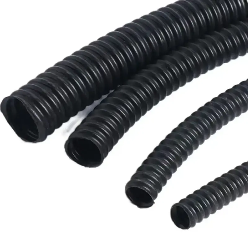 Nano tubos de carbono fabricados en China, tubo corrugado Flexible, conducto de tubo de carbono de cabeza redonda de 40mm con cuerda