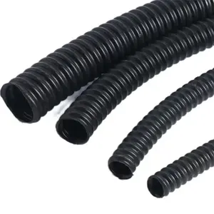 Chinese Manufactured Carbon Nano Tubes Flexible Corrugated Pipe 40mm round Head Carbon Tube Conduit with String