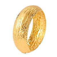Bracelet manchette irrégulier en or 18 carats hypoallergénique, anti-ternissement, longue tenue de couleur, style vintage minimaliste pour femme
