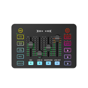 Quay <span class=keywords><strong>video</strong></span> trực tiếp vlog qua HDMI và USB |   Bộ trộn âm thanh cho card âm thanh chơi game Giao diện âm thanh USB Bộ điều khiển DJ Bảng điều khiển kỹ thuật số - Product Image 4