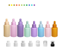 Flacon Compte-Gouttes Cosmétique 20ml 30ml 40ml 50ml 60ml 100ml Épaule Plate pour Huile Essentielle, Huile Capillaire, Sérum en Verre