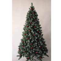 Sapin de Noël artificiel réaliste de qualité supérieure, 7 pieds, en aiguilles de pin et PVC