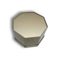 Boîte de rangement hexagonale en fer blanc imprimée sur mesure, hermétique et de qualité alimentaire, pour biscuits, bonbons, chocolat, snacks, huile d'olive, emballage cadeau
