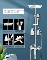 Ensemble de robinet de douche de bain à effet pluie chromé de haute qualité articles sanitaires avec accessoires de robinet de salle de bain douche à main