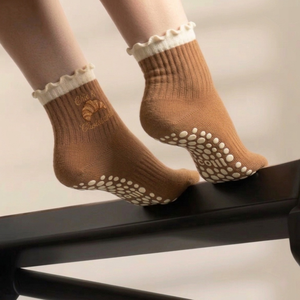 Wholesale Custom Pilates Yoga <b>Socks</b> Premium High Quality Custom Logo Design Non Slip Grip Crew <b>Socks</b> for Women and Girls - Product Image 1